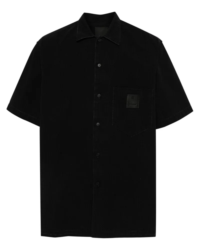 Givenchy Hemd mit Logo-Patch - Schwarz Schwarz