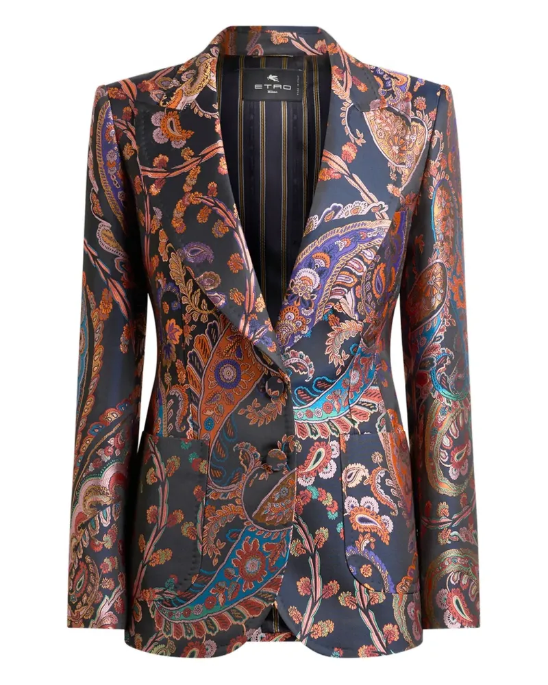 Etro Blazer mit Paisleymuster - Blau Blau