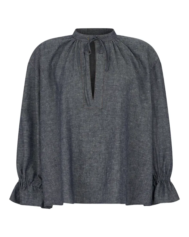 Kristina Ti denim-effect blouse - Blau Blau
