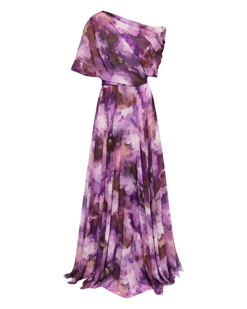 Amsale Kleid mit Print - Violett Violett