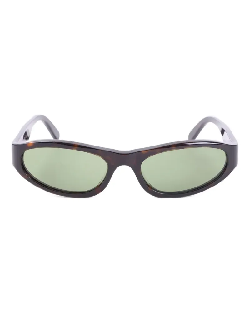Marni tortoiseshell oval-frame glasses - Braun Braun