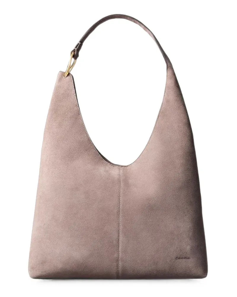 Calvin Klein suede shoulder bag - Nude Nude