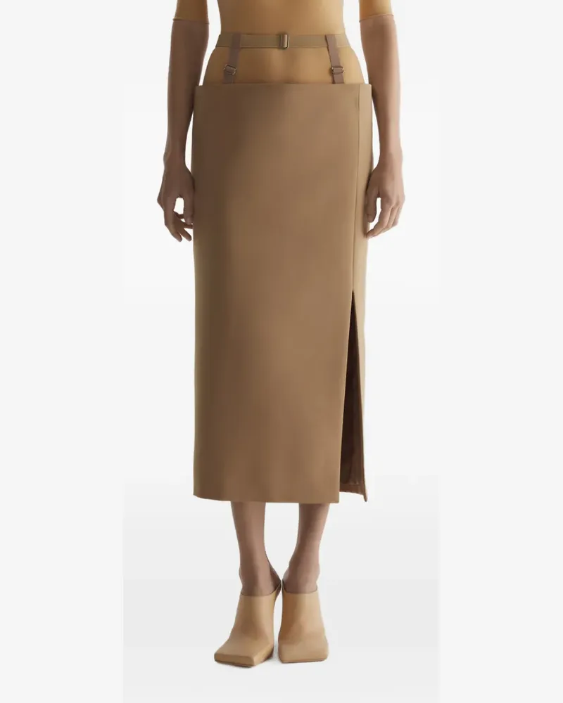 Thierry Mugler Rock mit Cut-Outs - Braun Braun