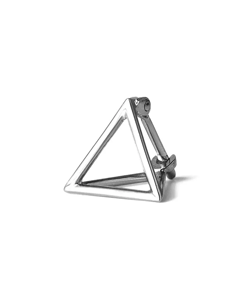 SHIHARA Dreieckiger Ohrring 10 - Metallic Metallic