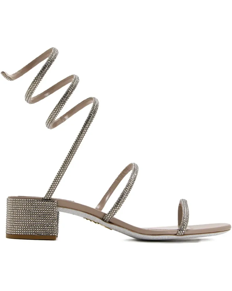 René Caovilla Cleo Sandalen mit Kristallverzierung 40mm - Silber Silber