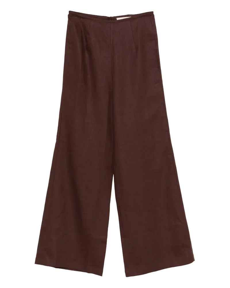 Faithfull The Brand Syna linen trousers - Braun Braun