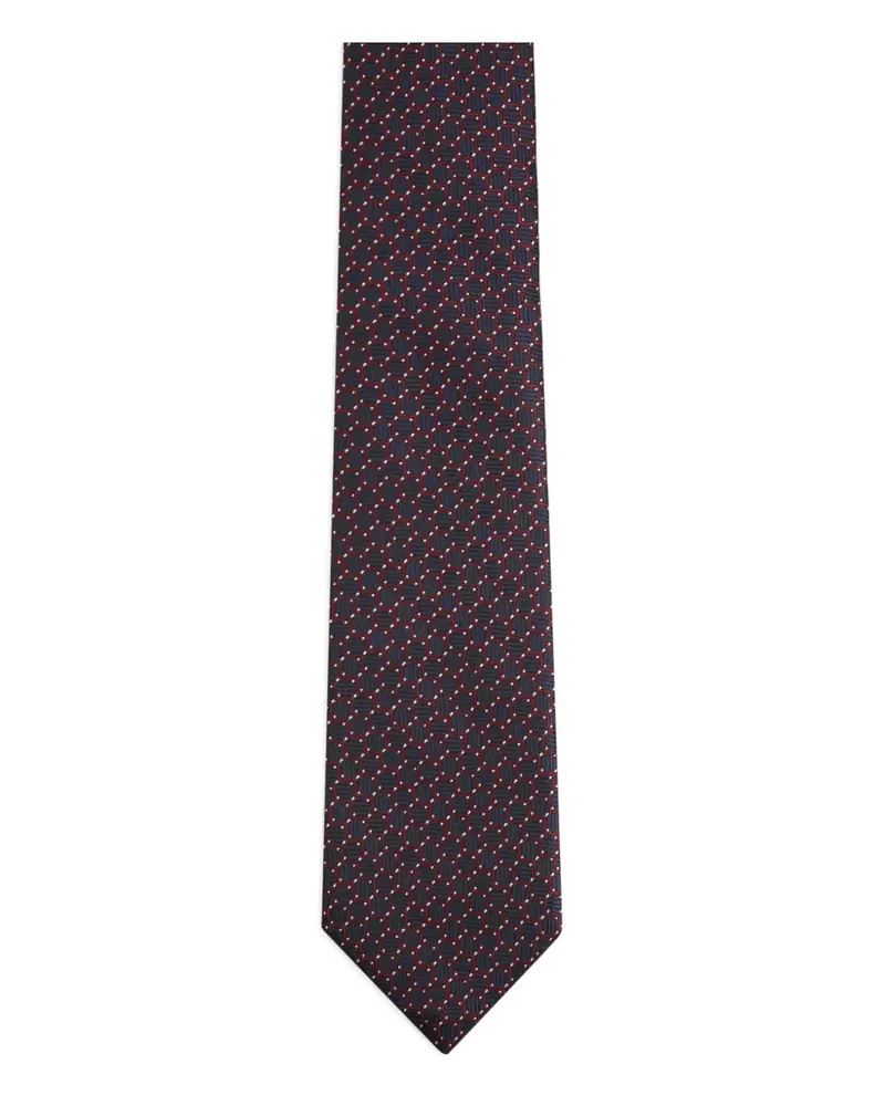 Ermenegildo Zegna Geometrisch gemusterte Krawatte - Rot Rot
