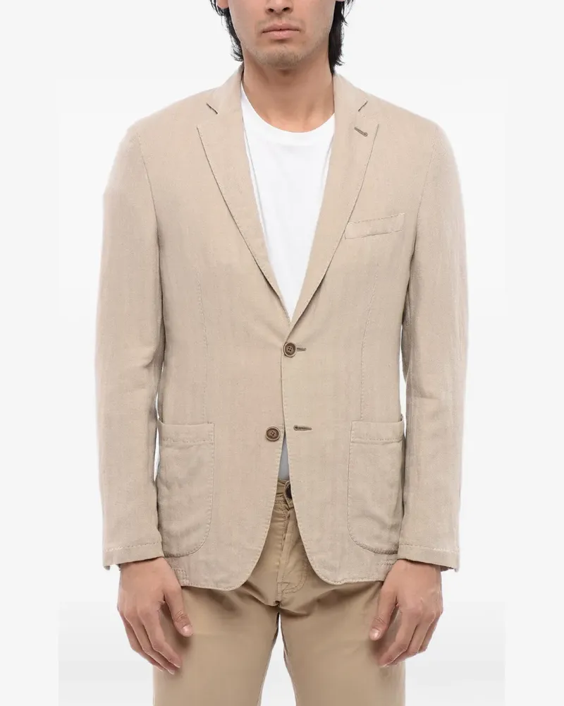 Corneliani patch-pocket blazer - Nude Nude