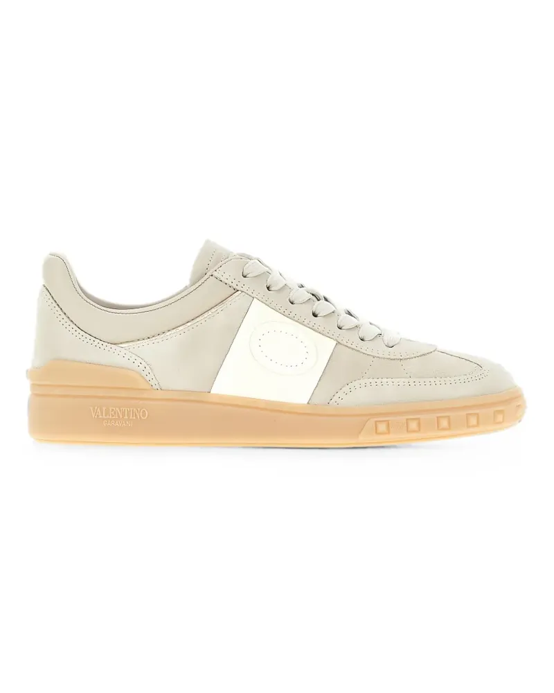 Valentino Garavani Upvillage Rockstud panelled sneakers - Nude Nude
