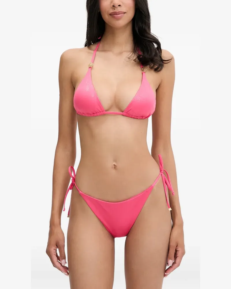 Guess logo-plaque triangle bikini - Rosa Rosa