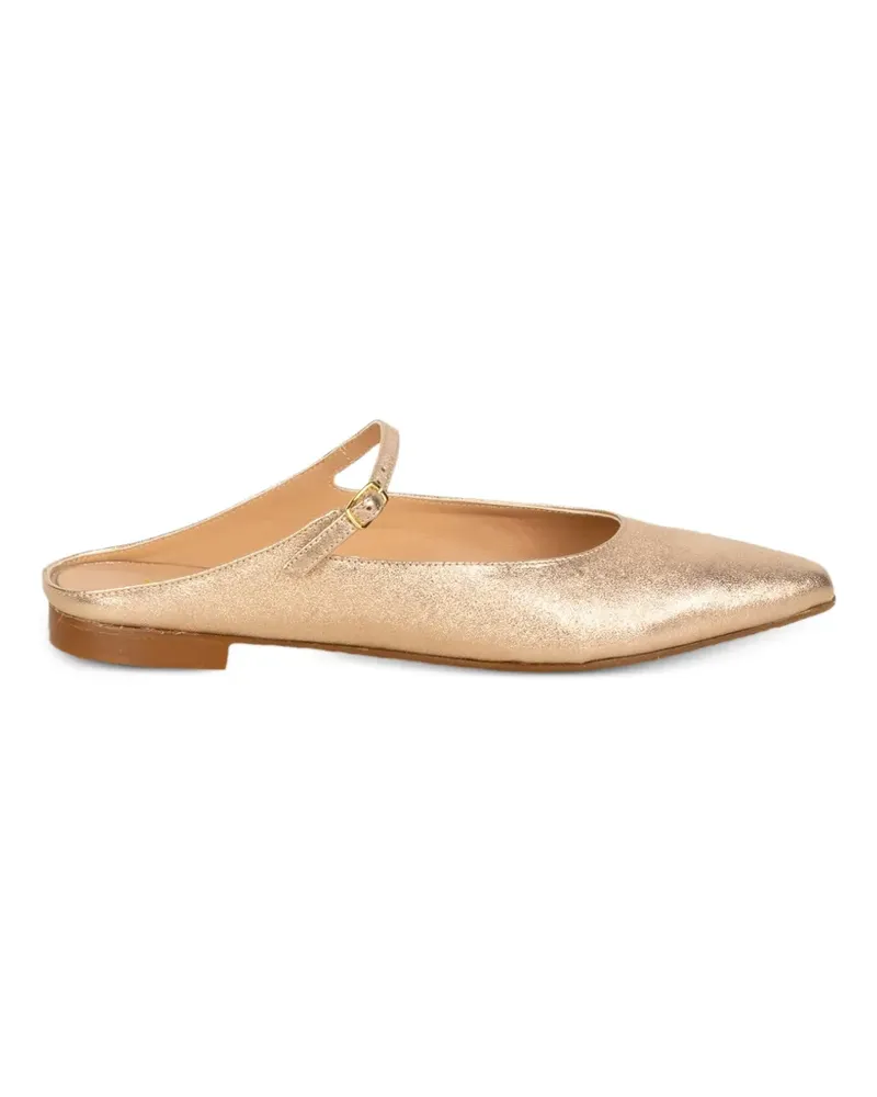 Status pointed-toe mules - Gold Gold