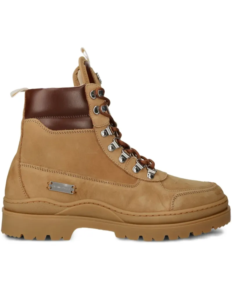 Filling Pieces Bikerstiefel mit Schnürung - Nude Nude