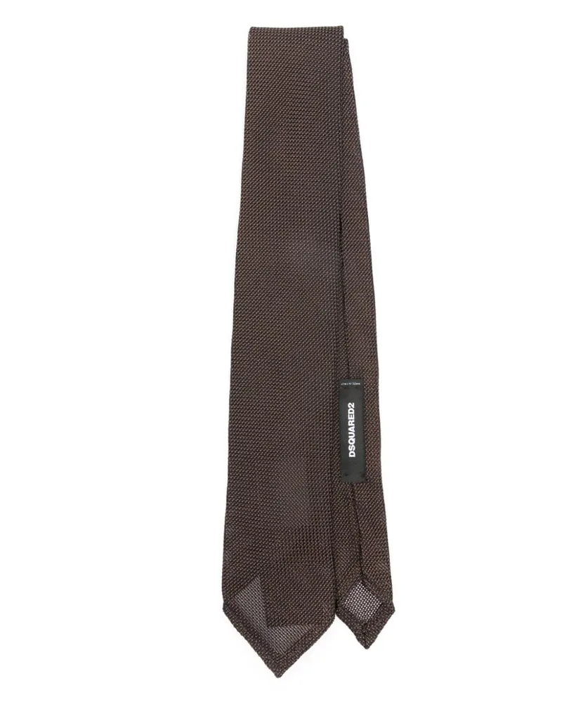 Dsquared2 Semi-transparente Seidenkrawatte - Braun Braun