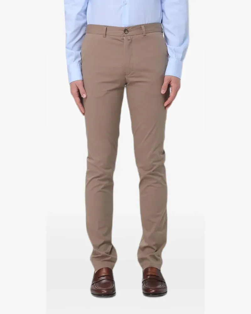 Brooksfield Chino mit schmalem Schnitt - Braun Braun