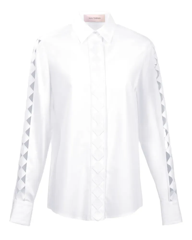Silvia Tcherassi Idris Hemd mit Cut-Out - Weiß Weiß