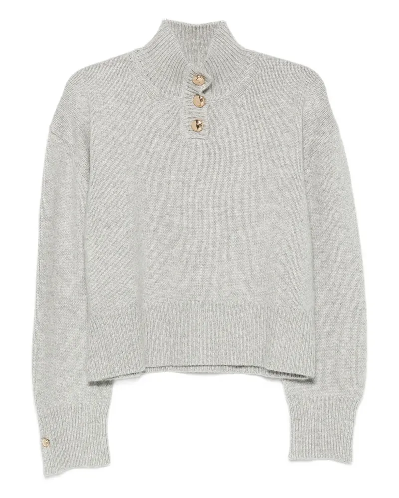 Brandon Maxwell The Rowe Pullover mit Stehkragen - Grau Grau