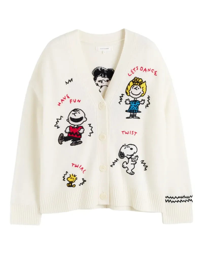 Chinti & Parker Peanuts Dancing Cardigan - Nude Nude