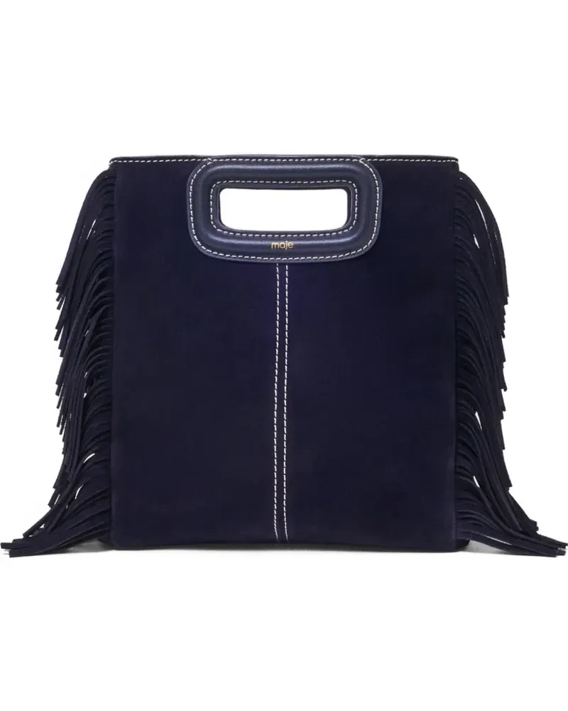Maje M fringe-detail tote bag - Blau Blau