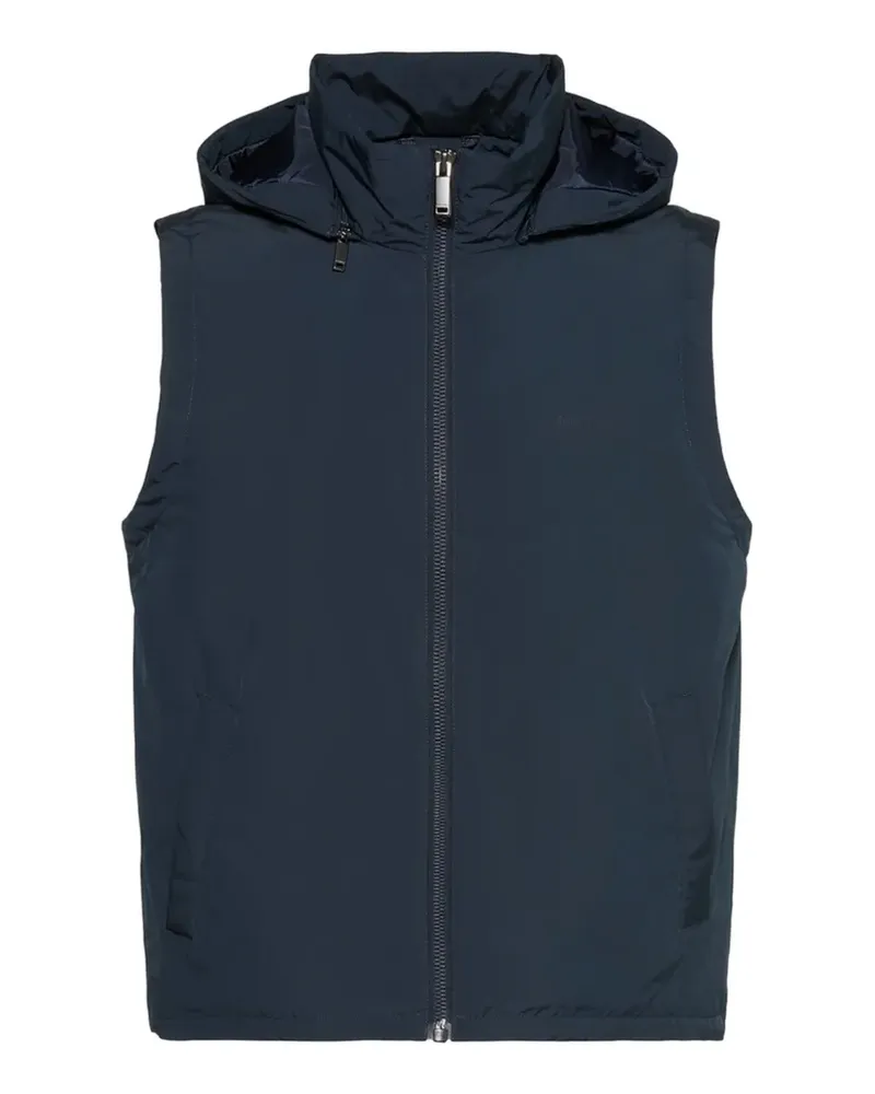 Calvin Klein hooded logo-print gilet - Blau Blau