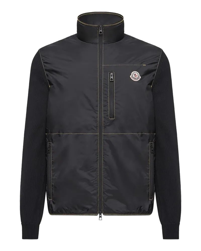 Moncler zip mock-neck jacket - Schwarz Schwarz