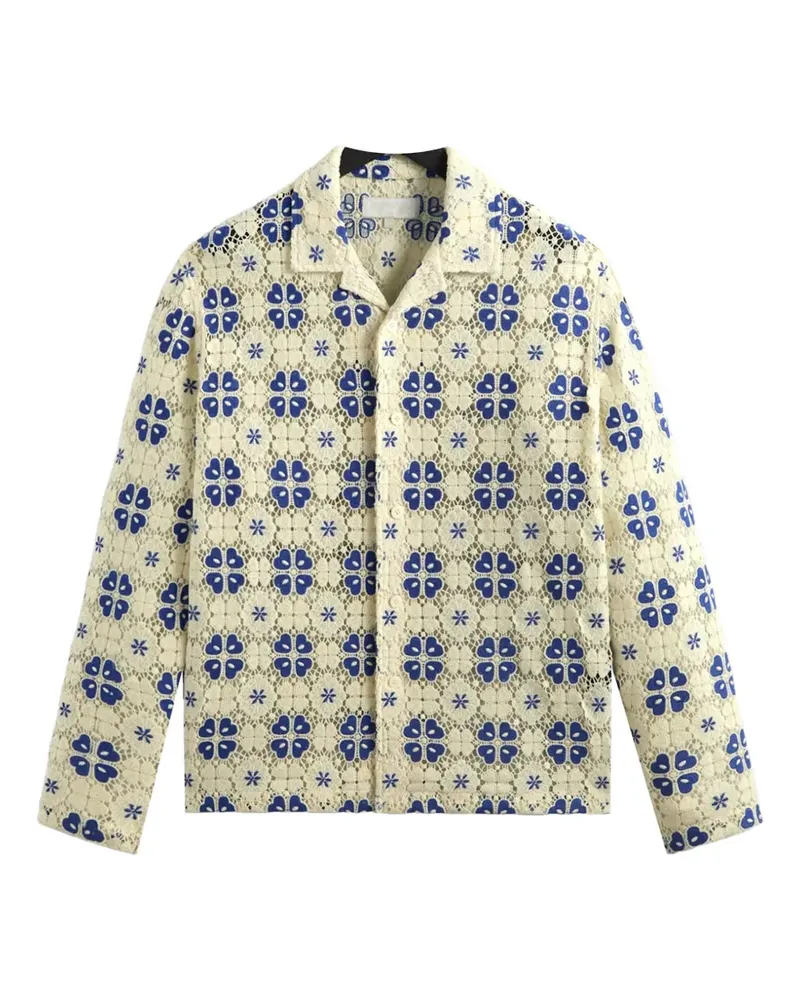 KITH Adonis camp-collar lace shirt - Nude Nude