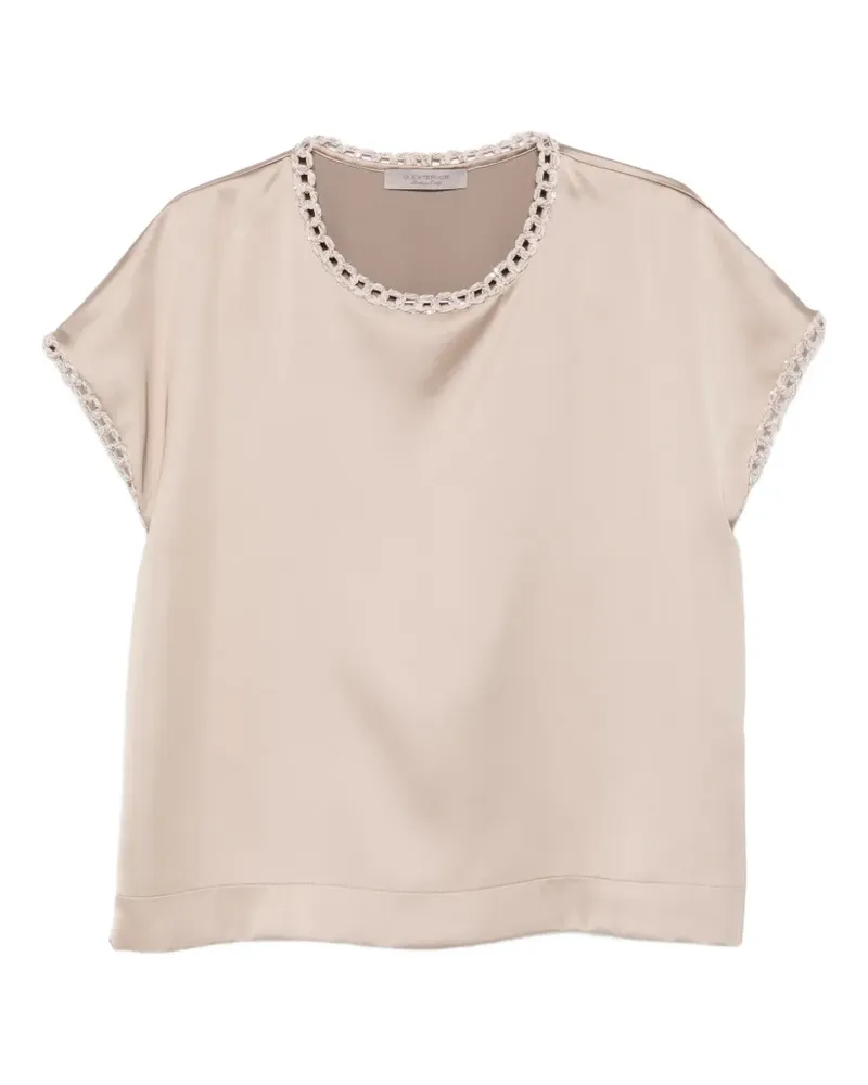 D.EXTERIOR Bluse mit rundem Ausschnitt - Nude Nude