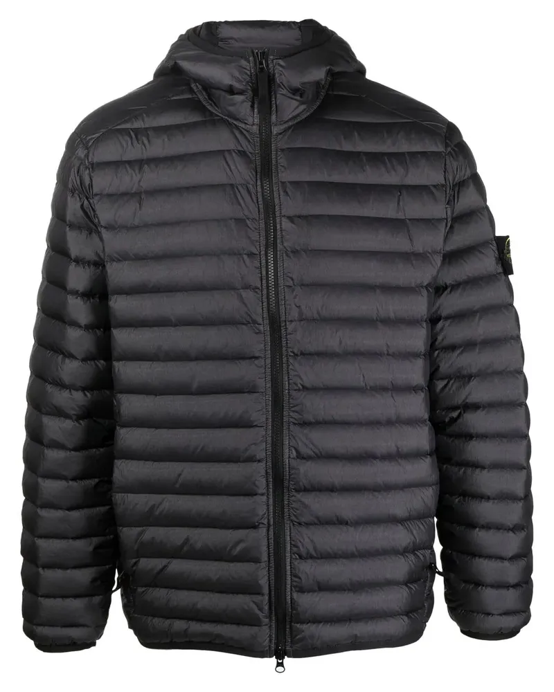 Stone Island Gesteppte Daunenjacke - Schwarz Schwarz