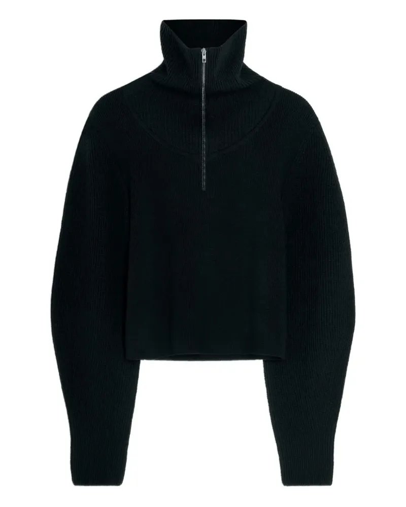 Christophe Lemaire Gerippter Pullover - Schwarz Schwarz