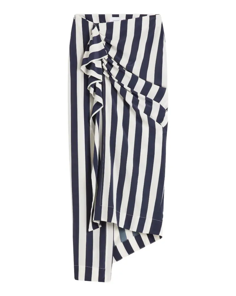 BONDI BORN Orta draped silk skirt - Blau Blau