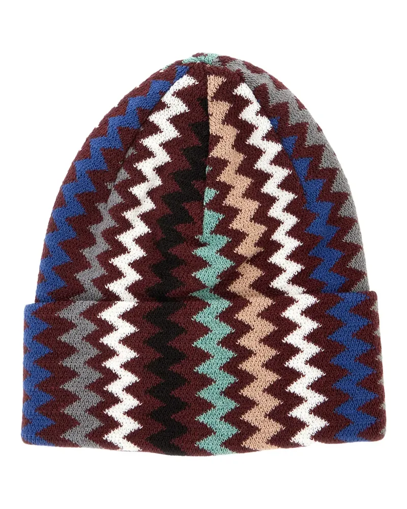 Missoni Beanie mit Zickzackmuster - Braun Braun