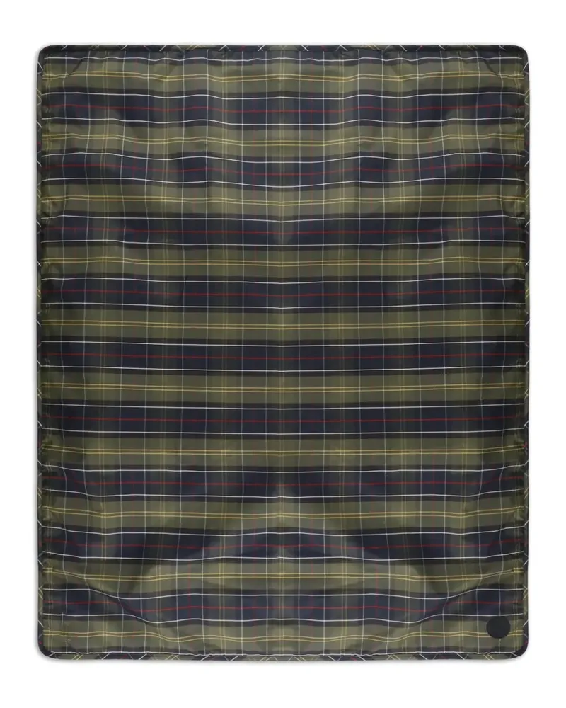 Barbour tartan logo-patch dog blanket - Rot Rot