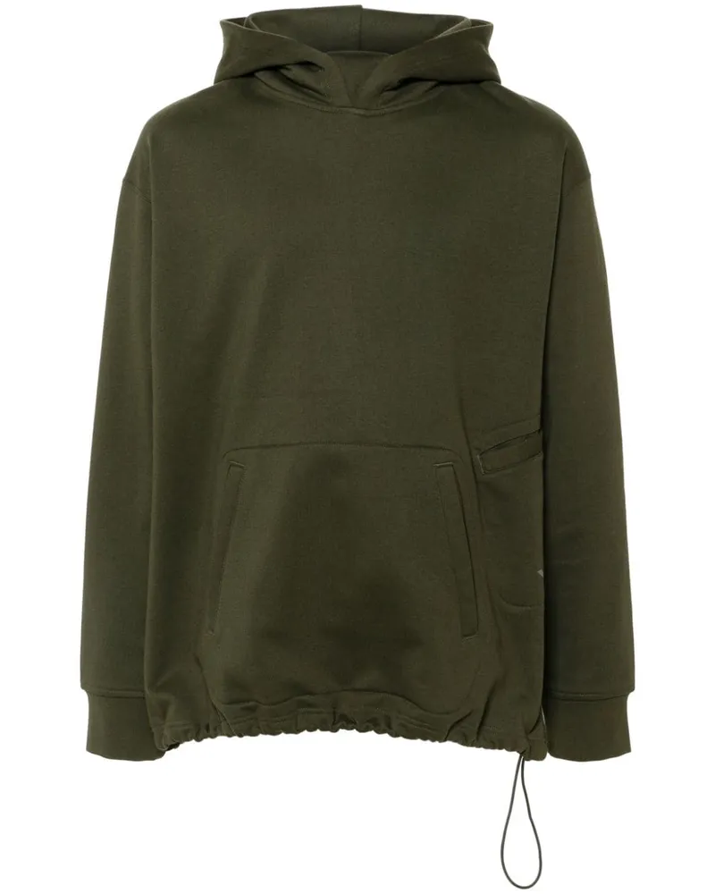 Y-3 Hoodie mit Logo-Print - Grün Grün