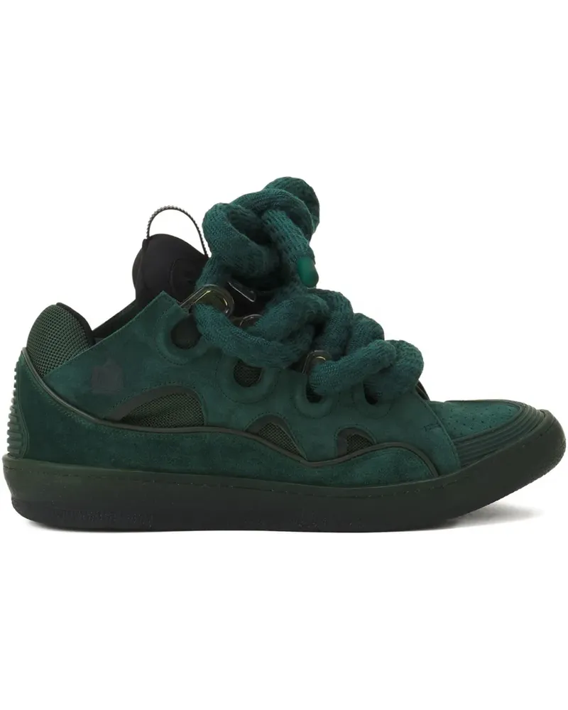 Lanvin rope-lace suede sneakers - Grün Grün
