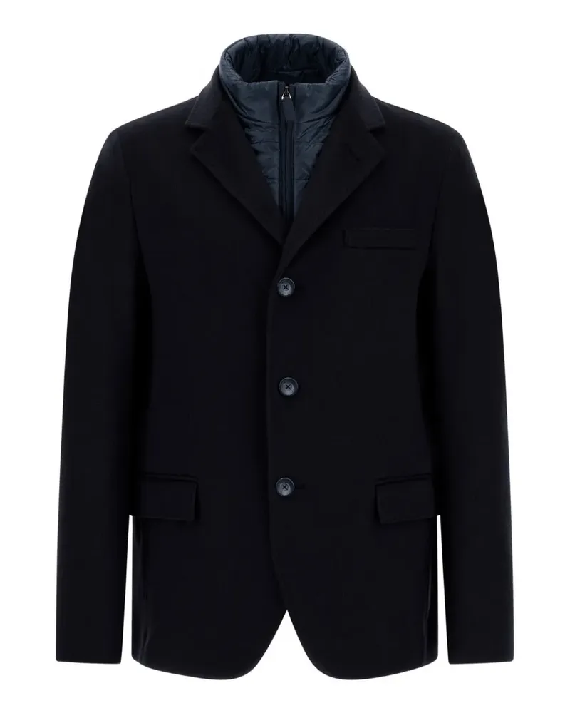 Herno Ultralight Sakko mit gestepptem Latz - Blau Blau