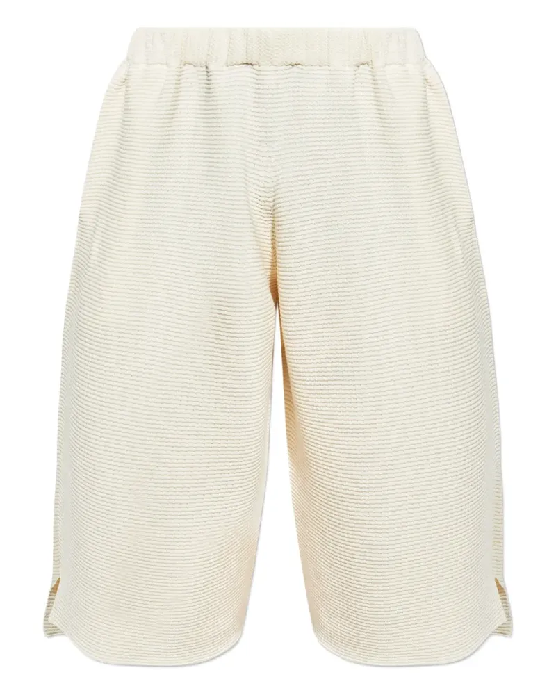Issey Miyake Shorts aus geripptem Strick - Nude Nude