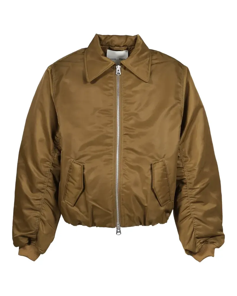 CMMN SWDN Viggo ruched bomber jacket - Grün Grün