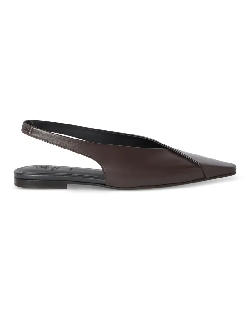 Brunello Cucinelli calfiskin slingback flats - Braun Braun