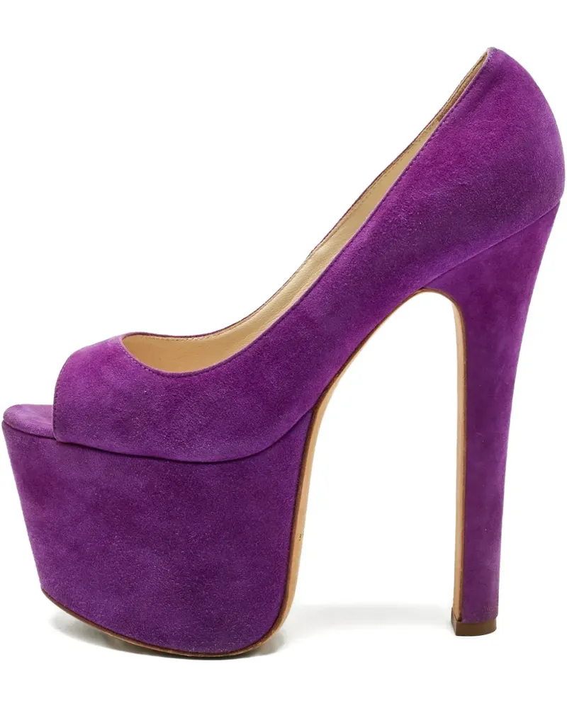 Brian Atwood platform-sole open-toe pumps - Violett Violett