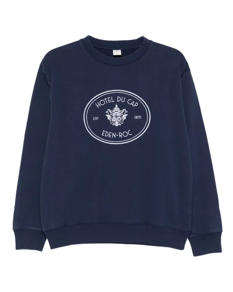 SPORTY & RICH Eden-Roc Sweatshirt mit Wappen - Blau Blau