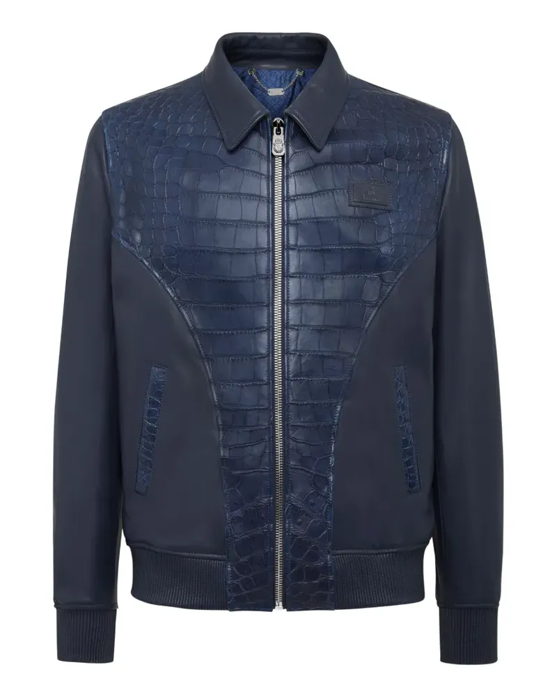 Billionaire Klassische Lederjacke - Blau Blau