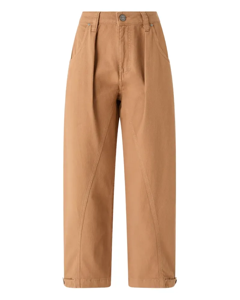Pinko Hose mit Bundfalten - Braun Braun