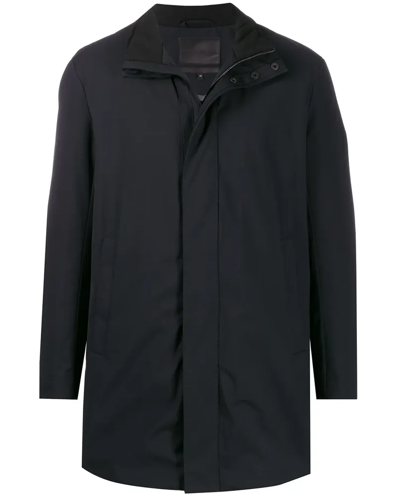 Emporio Armani Mantel mit Kontrastfutter - Blau Blau