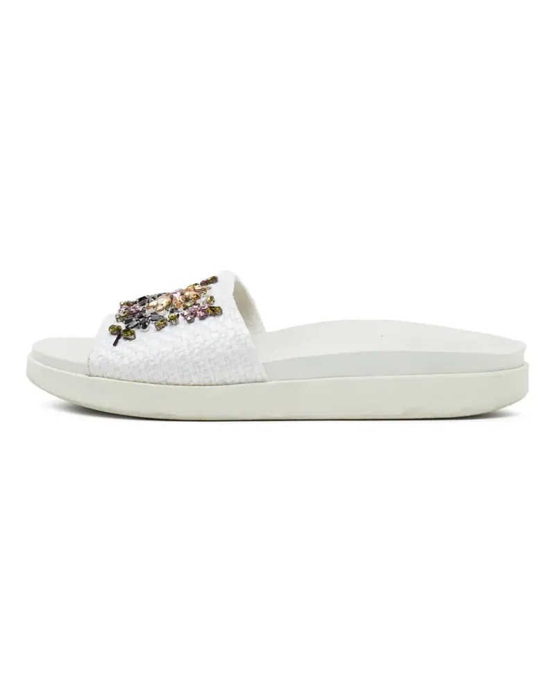 Le Silla Sandalen mit Kristallen - Weiß Weiß