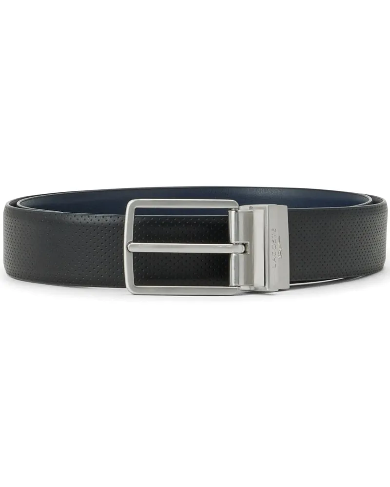 Lacoste Ledergürtel mit Logo-Gravur - Blau Blau