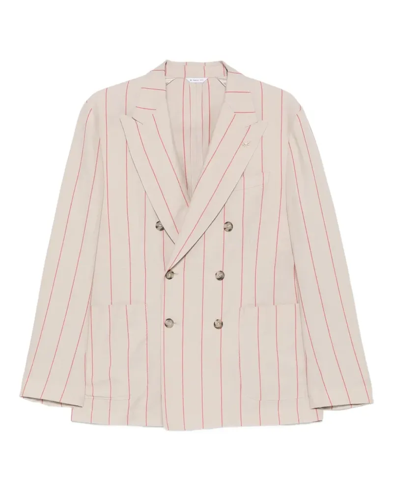 Manuel Ritz double-breasted striped blazer - Nude Nude