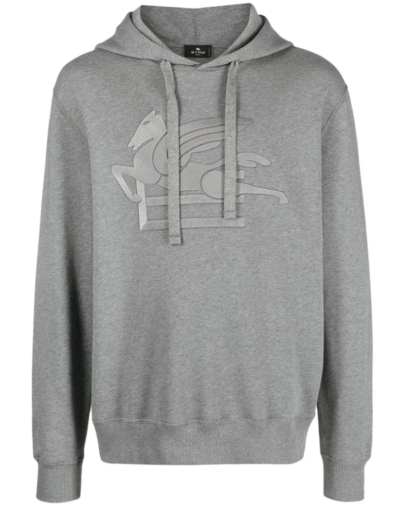 Etro Hoodie mit Logo-Stempel - Grau Grau