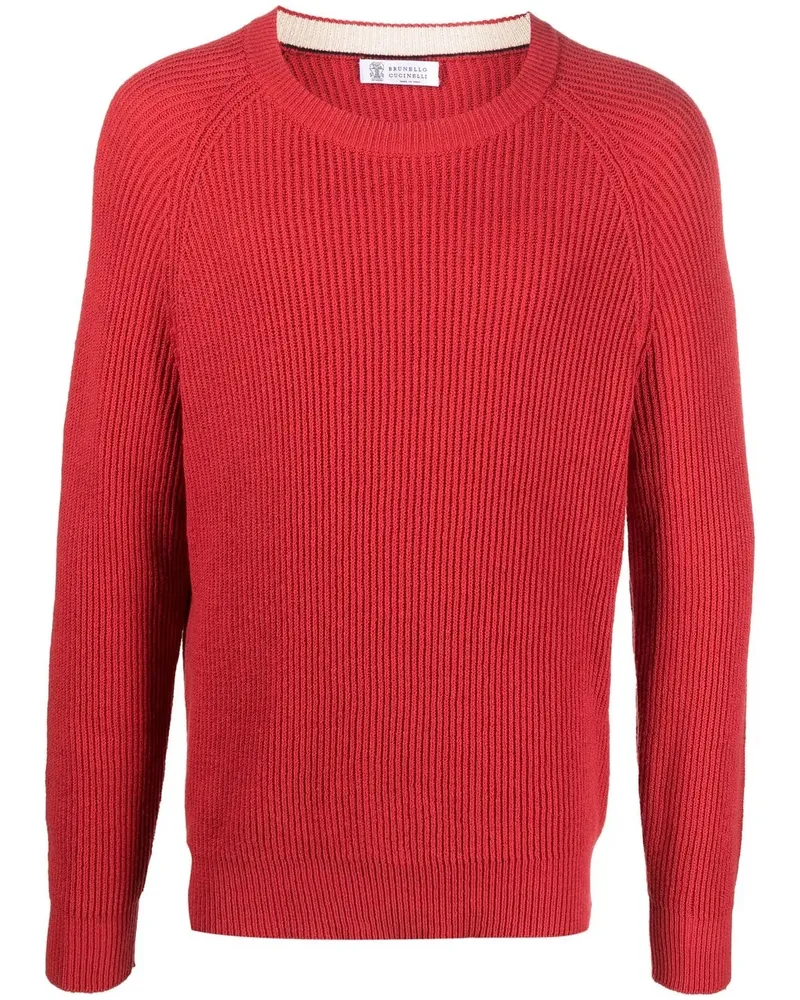 Brunello Cucinelli Gestrickter Pullover - Rot Rot