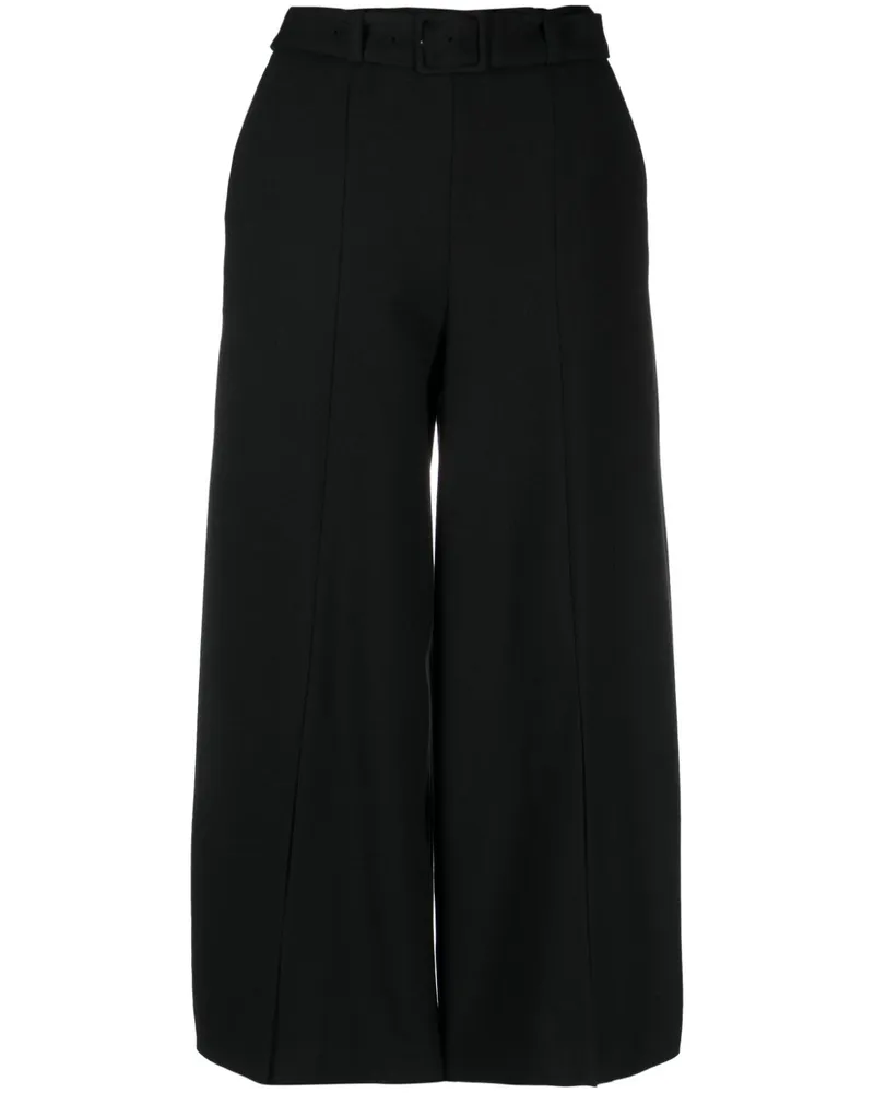 Twin-Set High-Waist-Hose mit Logo-Schild - Schwarz Schwarz