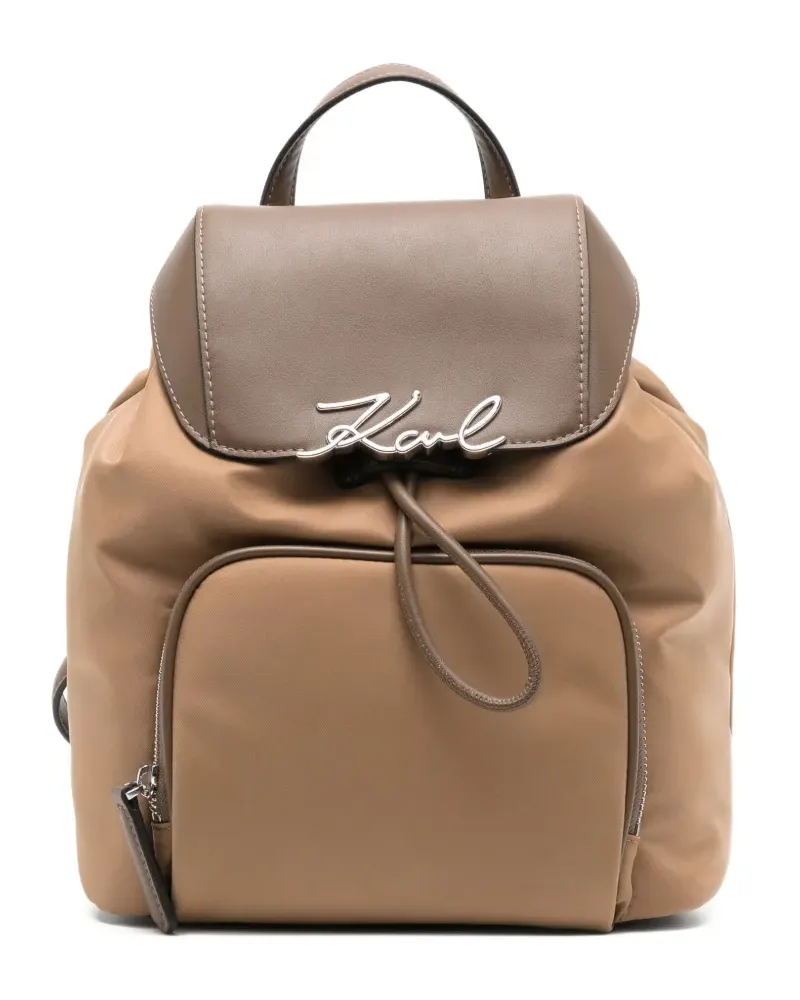 Karl Lagerfeld Signature Rucksack - Braun Braun