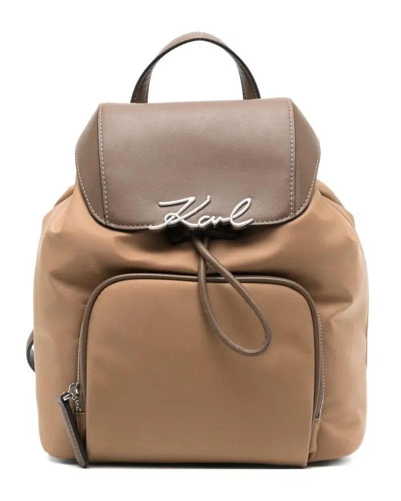 Karl Lagerfeld Signature Rucksack - Braun Braun